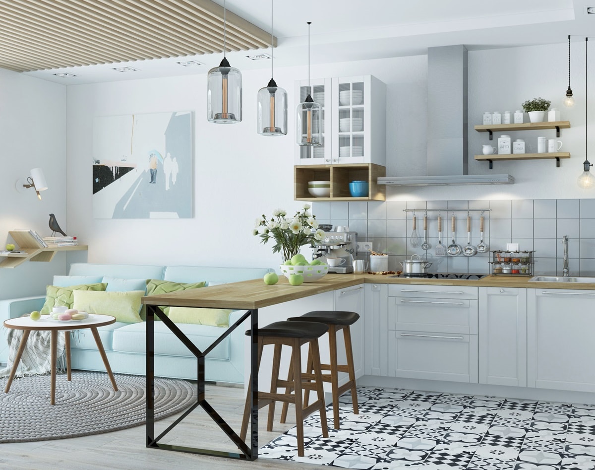 Scandinavian Style Kitchen Interior Decoration And