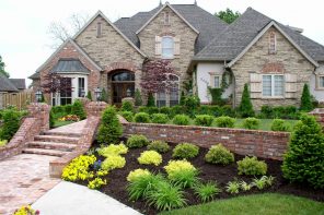 The fairy-tale house with stone facing