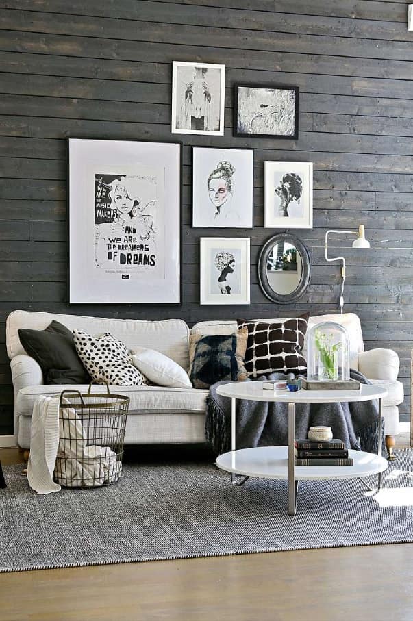 Breaking Stereotypes with Black Accent Wall Living Room Decoration