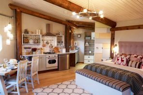 Tiny Home Interiors that Can Inspire Making Your Space more Functional. Rustic interior of the small village cottage in affable bright colors