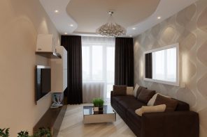 Exceptional Nobility and Elegance of Brown Living Room. Contemporary styled room in chocolate tones