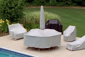 Different Types of Patio Furniture Covers and How to Take Care of Them. Covered outdoor furniture at the pool
