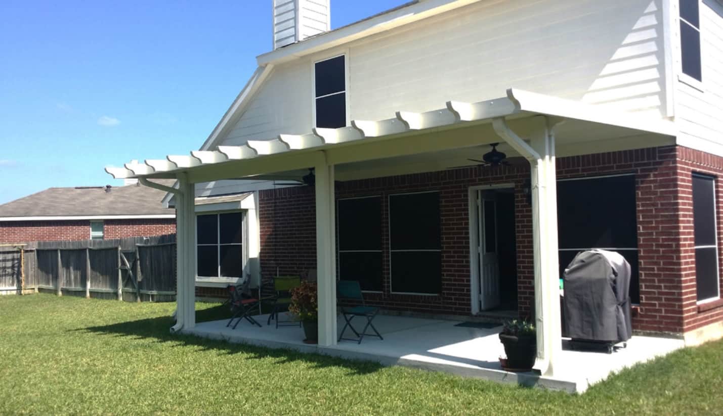 Top Reasons Why You Should Cover Your Patio or Deck. Hard wooden canopy at the backyard