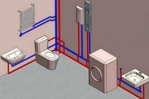 Bathroom Plumbing: Schemes of Installation, Advice. Tee routing of plumbing pipes in the bathroom and toilet