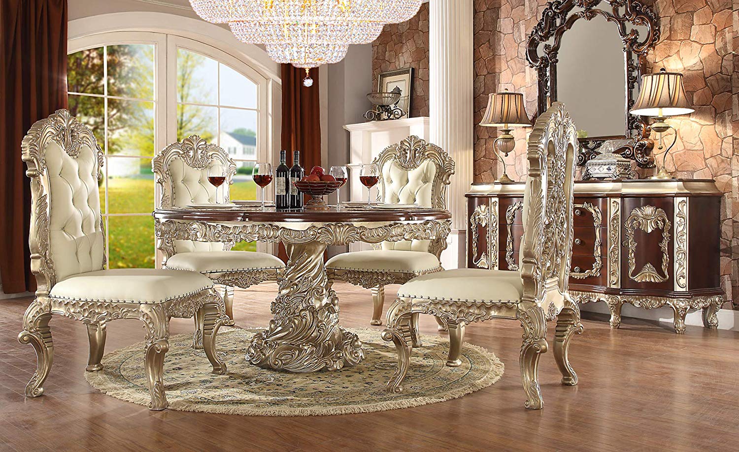 all crystal dining room