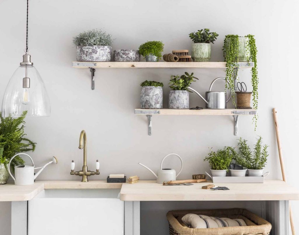 10 Best Kitchen Walls Design Ideas. Open shelves in minimalistic ecodesign space