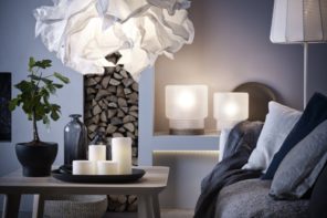 Modern Chandeliers: Huge Selection of Room Decorating Options. Very unusual as if crumpled paper form of the lamp shade