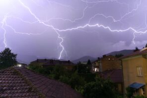 What Happens When Lightning Strikes a House. The storm over the town