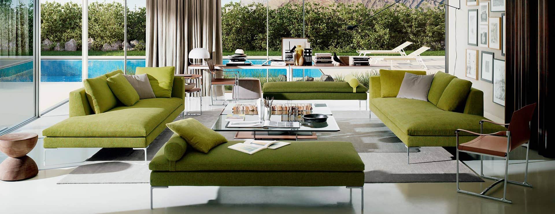 Interior Design: Professional Consultation from Cavallini1920. Great house with pool and authentic green furniture