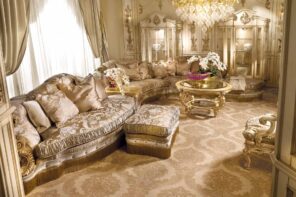 Baroque Living Room: Tips for Creating Chic Room at Home. Modern interpretation of gilden themed room with great number of decorations