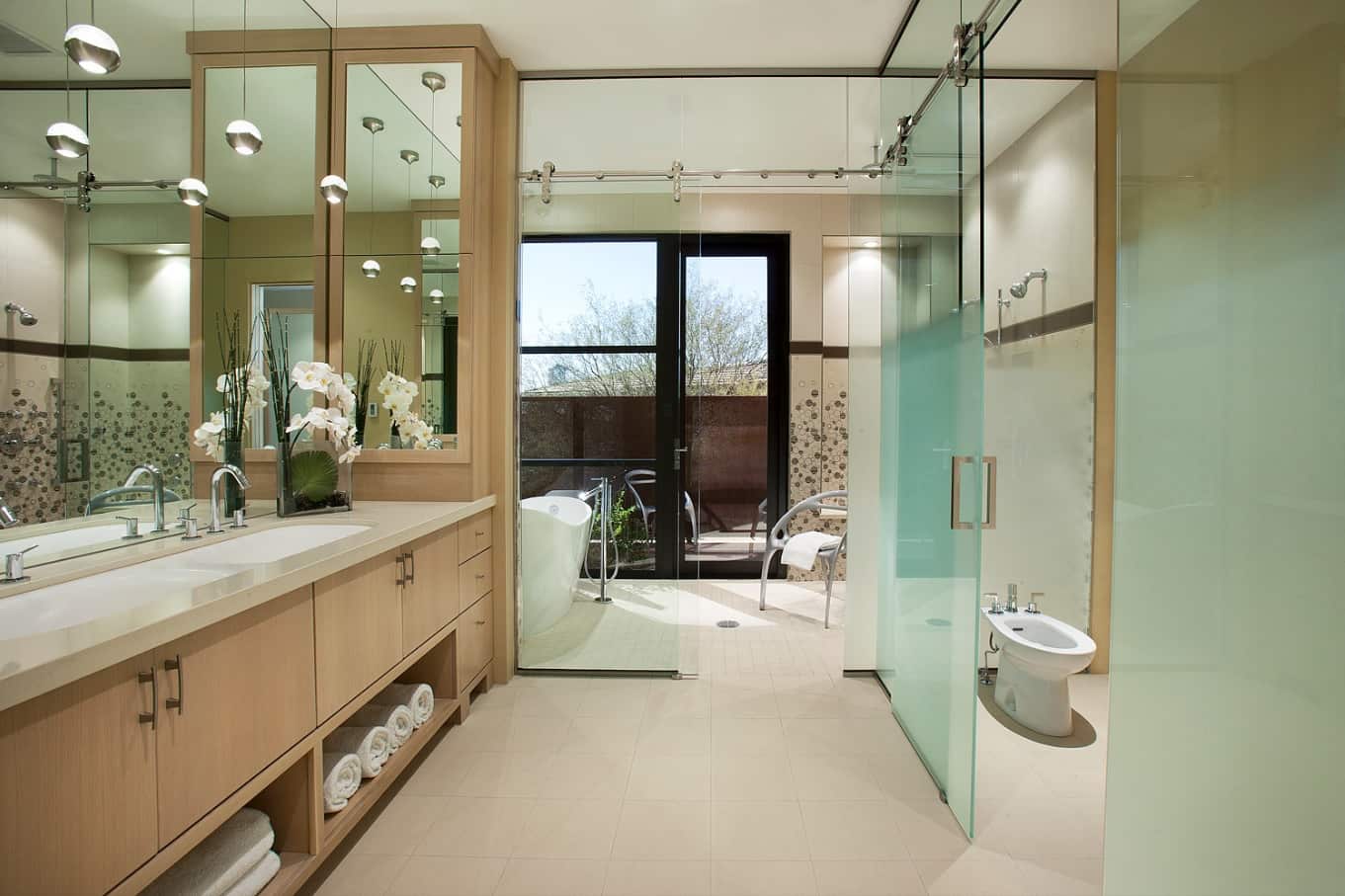 The Perfect, Eco Friendly Bathroom Should Always Include A Bidet. Grandeur interior with frosted glass and huge space for creativity