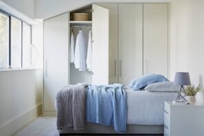 The Four Main Things You Should Consider When Designing Wardrobe. Closed design of the closet in the contemporary styled bedroom