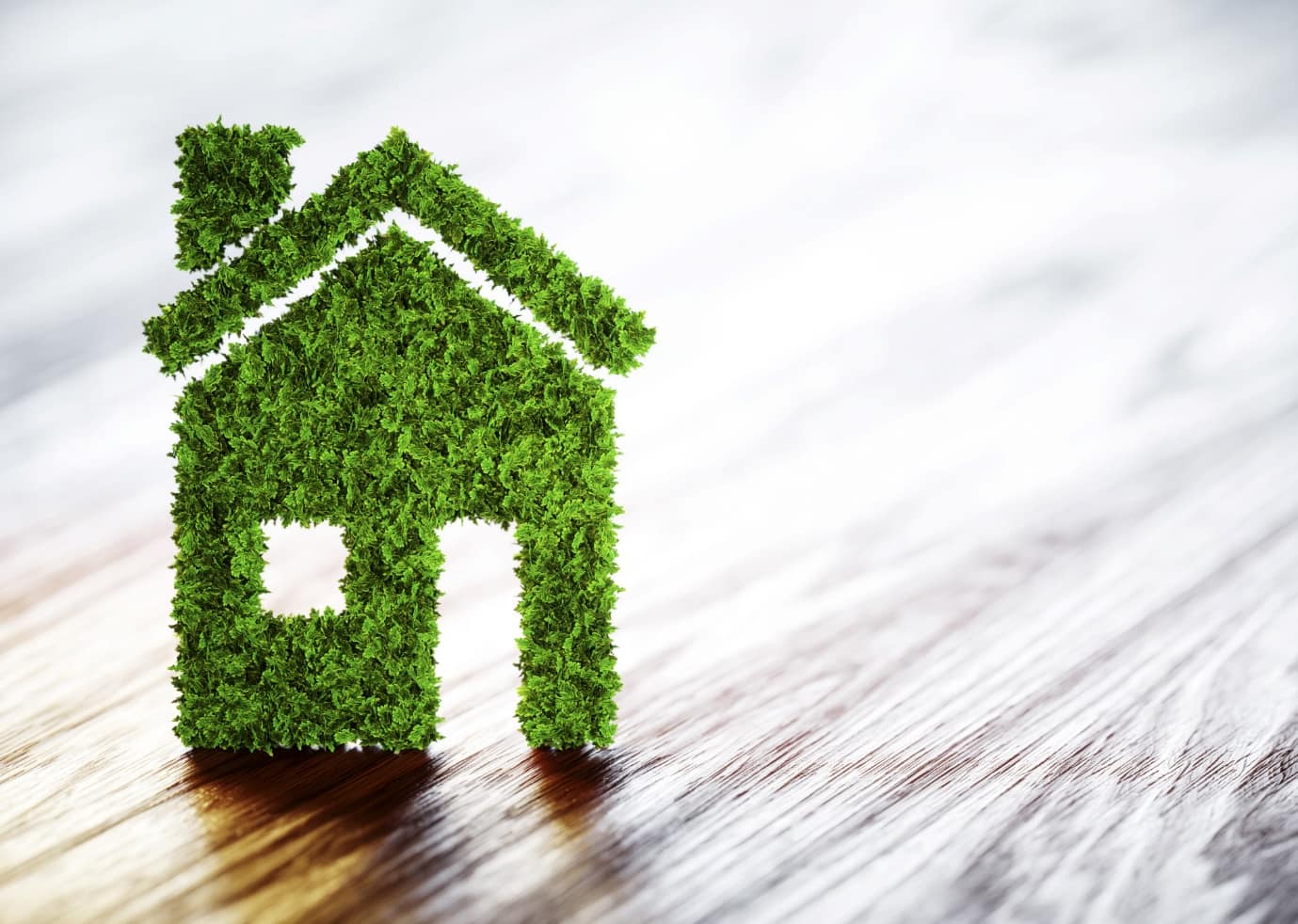 Eco-Friendly Homes: 7 Ways to Update Your Home and Go Green. Green house on the laminated floor