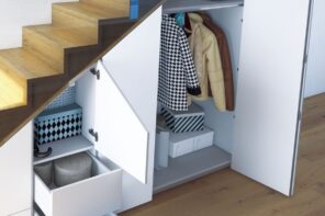 Storage under the Staircase: Different Ideas and Functional Spaces. Simple design of functional space in the hall