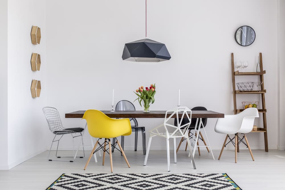How to understand if designer chair manufacturers are selling quality products. Nice cozy minimalistic dining room with sophisticated chair group