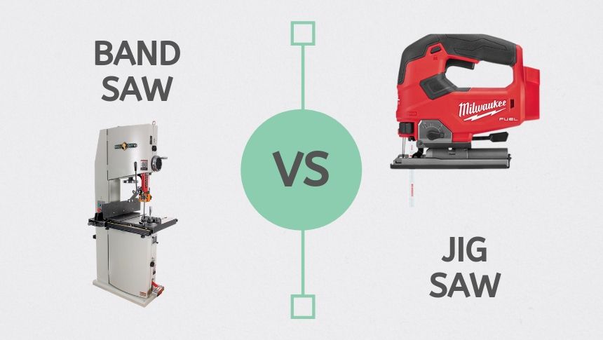 Jigsaw VS Bandsaw - Which is Perfect for Your Project? Advertising infographic