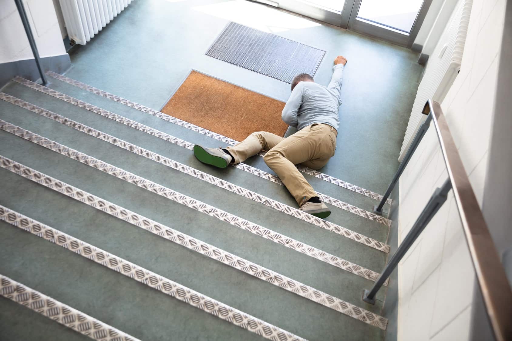 5 Ways To Prevent Falls, Slips, And Trips On Your Staircase. Accident on the stairs