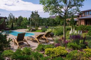 How to Divide Your Garden into Different Zones. Peculiarly and skillfully designed backyard at the village house near Saint-Petersburg, Russia