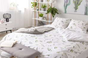 How To Find The Perfect Bedding For Your Room. Relaxing casual atmosphere in the bedroom with gray and white colors