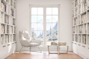 How Highlighting House Features Can Help You Sell. Sash window to the floor for the light decorated minimalistic living room