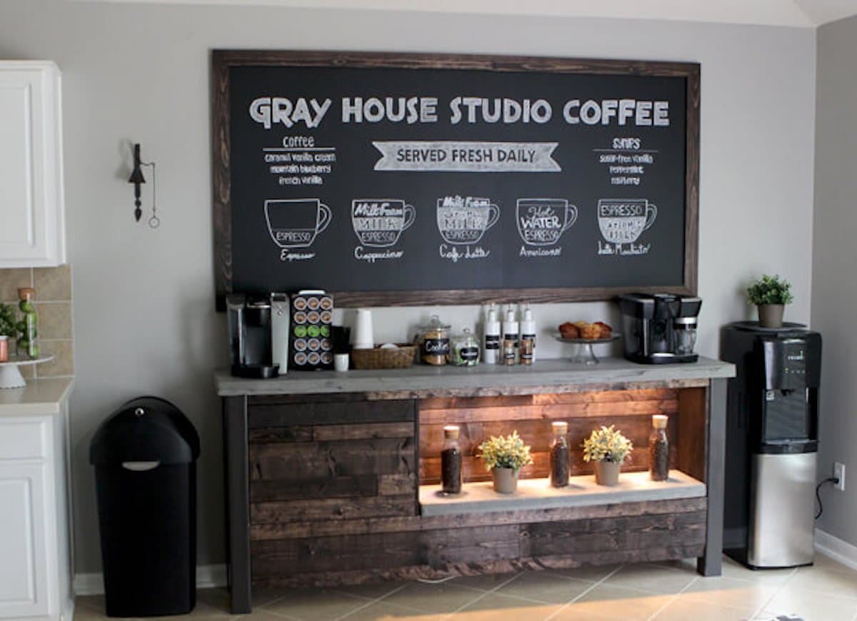 6 Unique Additions to Your Home that Boost Moods. Improvised coffee bar at home
