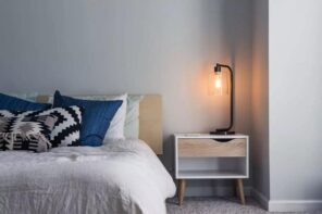 How To Choose The Right Furniture For Your New Home. White bedroom with Scandi minimalistic furniture and matte finished walls