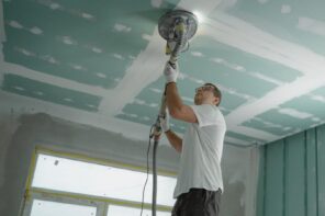 6 Ways To Upgrade Your Home. Grinding the plasterboard ceiling