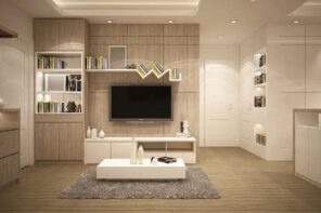 Top 7 Amazing Ideas for Refinishing Your Wooden Floor. Contemporary designed living room with pastel color palette and minimalistic Japanese style furniture
