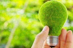8 Top Tips to Reduce Your Energy Consumption. Eco bubble of the regular light bulb
