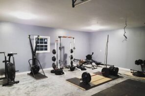 How to Transform your Basement Into a Home Gym this Winter. Highly functional gym with proper lighting and all the necessary equipment for all muscle groups